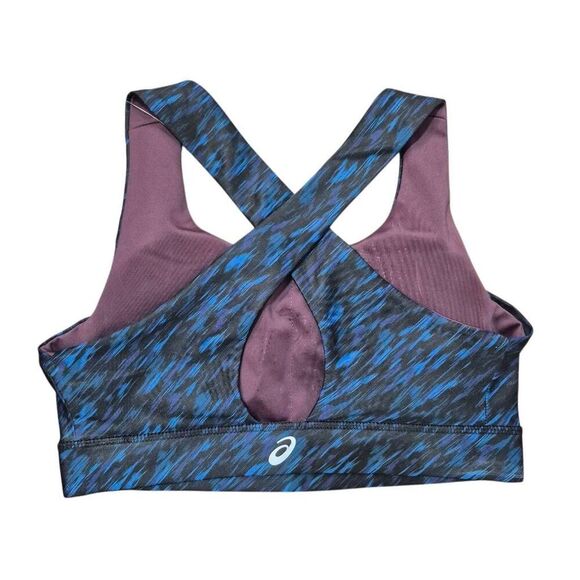 Asics Women's Black & Blue Poly/Spandex Athletic Sports Bra NEW NWT - Picture 5 of 9